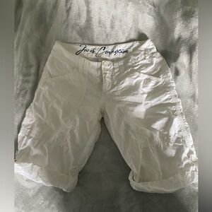 Jacob connexion cargo shorts, creme white, 100% coton